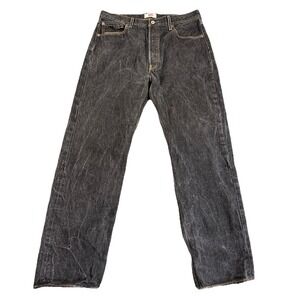 Levi's 501 Jeans 36x34 (meas. 31") Black Button Fly Straight Leg Classic Denim